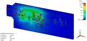 visualization of h-field at 1.25 mhz